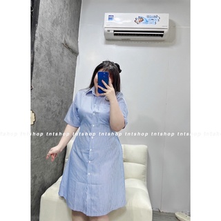 ĐẦM SƠ MI FROM RỘNG TAY NGẮN [TNT SHOP BIGSIZE 60KG 90KG]
