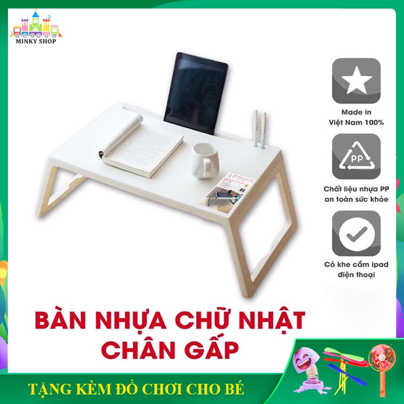 [Sale Sốc] Bàn Học Gấp Gọn Cho Bé, Có Khe Cắm ipad, bút Nhựa Việt Nhật, Chắc Chắn Bền Đẹp Gọn Gàng Tiện Lợi Thông Minh