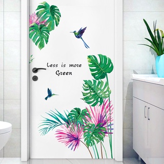 Fresh tropical green bird wall paste Cabinet wall decorative wall stickers