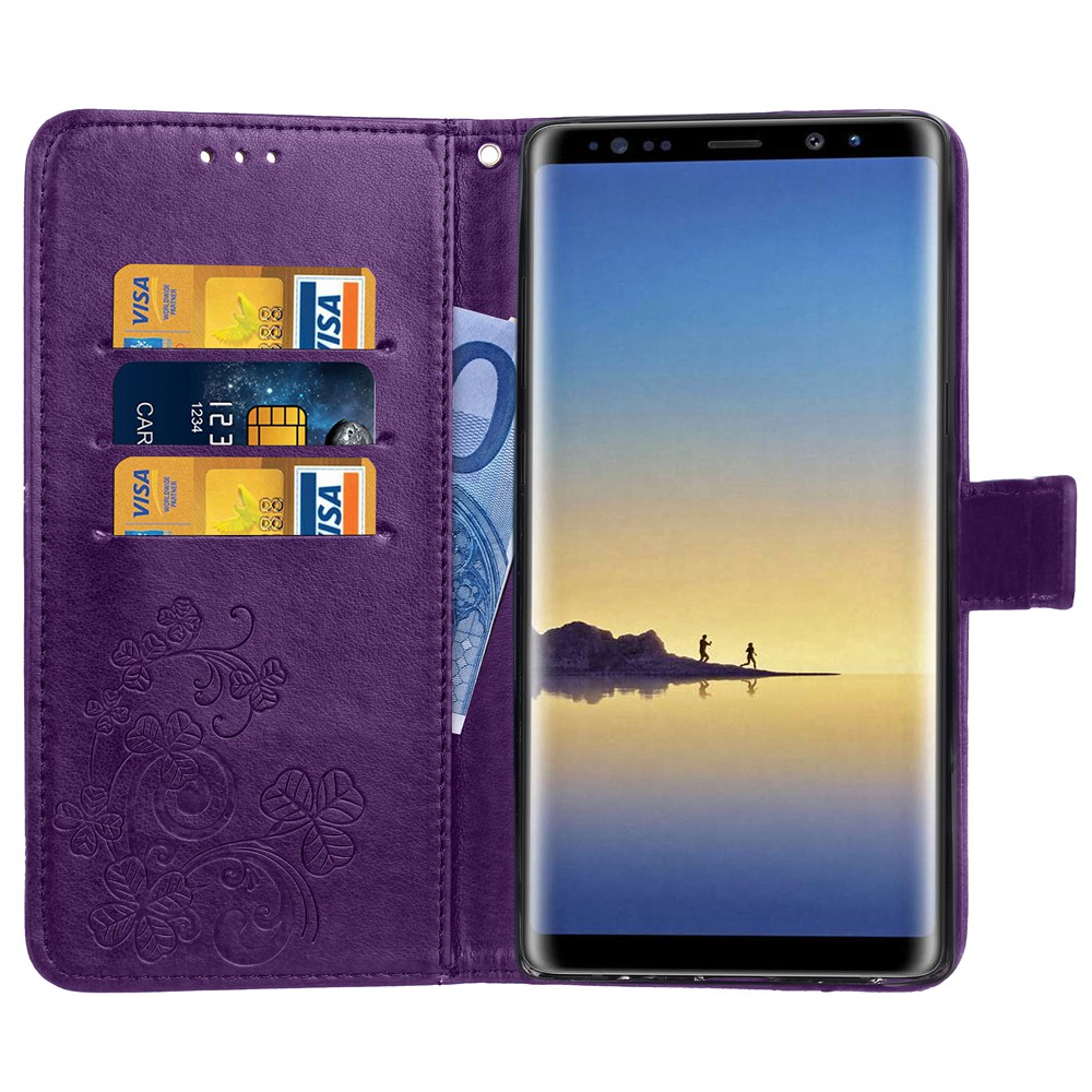 Bao da điện thoại hoa văn nổi đẹp mắt cho Samsung Galaxy Note  8 9 10 Pro