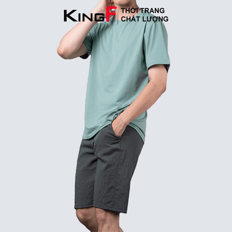 Quần short nam vải đũi KING quần đùi nam trẻ trung sang trọng dễ phối đồ thoáng mát mặc ở nhà đi chơi dã ngoại | BigBuy360 - bigbuy360.vn