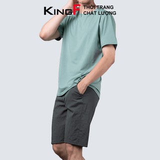 Quần short nam vải đũi KING quần đùi nam trẻ trung sang trọng dễ phối đồ thoáng mát mặc ở nhà đi chơi dã ngoại