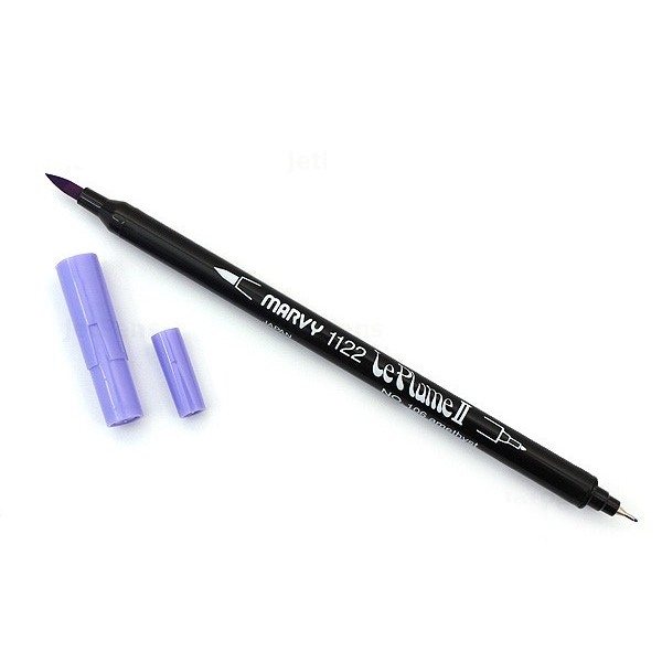 Bút lông đầu cọ viết calligraphy Marvy Le Plume II Double-Sided Watercolor Marker - Màu tím nhạt (Amethyst - 106)