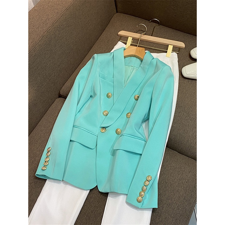 Suit coat women's double-breasted design socialite all-match 2022 slimming Internet celebrity ins Ruichao advanced French suit coat Women's Western outer