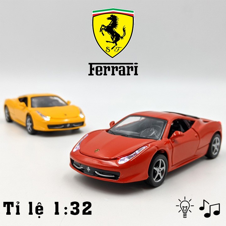 Mô hình siêu xe Ferrari 458 - tỉ lệ 1:32 - đóng mở cửa