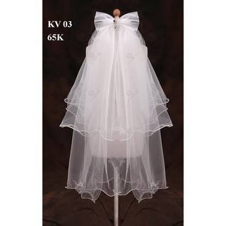 Top bán chạy von cô dâu có lược cài  khăn đội đầu chụp ảnh ngày cưới phụ kiện cưới