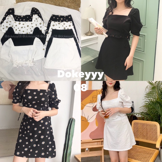 Bộ tay bồng buộc eo