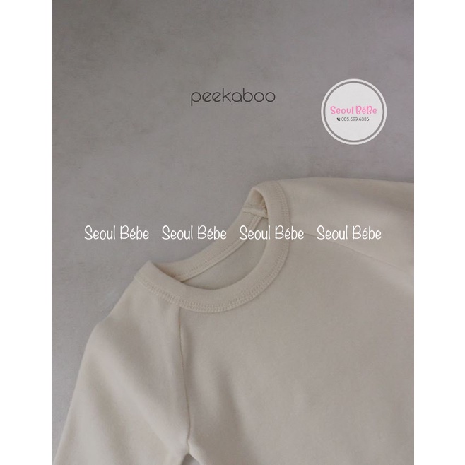 Bộ bodysuit dài tay TOTORI cho bé 5-12kg hãng Peekaboo thu đông 2022