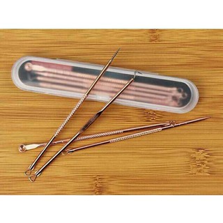 Bộ nặn mụn 4 cây 8 đầu chống gỉ