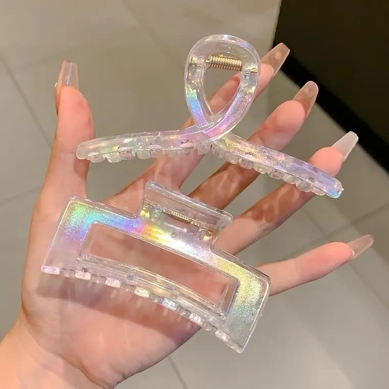 Kẹp Tóc Càng Cua Lớn Màu Gradient Trong Suốt Thanh Lịch Thời Trang Cho Nữ