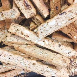 BÁNH BISCOTTI NGUYÊN CÁM 6 LOẠI HẠT (Không Đường, Ít bột nở)