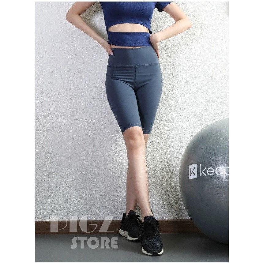 Quần legging lửng ngố nữ tập gym cạp cao nâng mông dày dặn cao cấp DOVOHA HM05