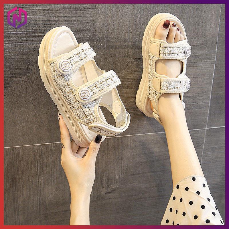 Dép đế dày dép đế cao Giày Sandal Đế Dày Phong Cách La Mã Thời Trang Mùa Hè Hàng Mới Dành Cho Học Sinh