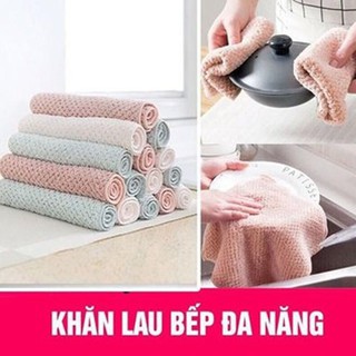 Combo 10 khăn lau bếp đa năng 2 mặt đa năng mềm mịn zic zac