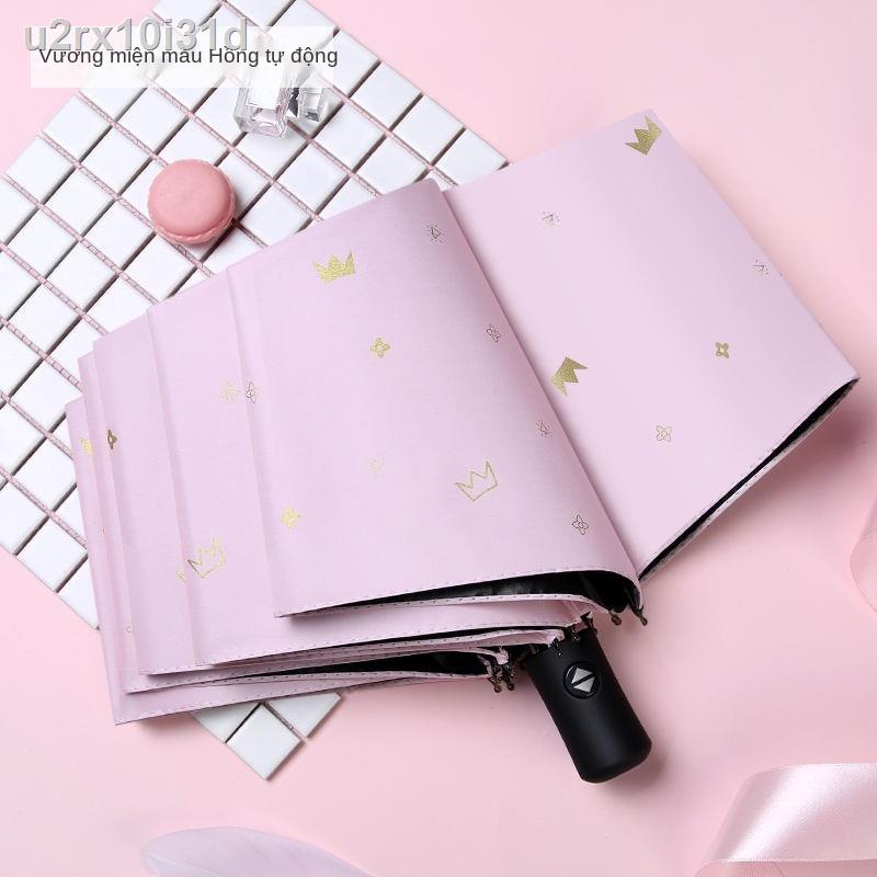 [Hoàn toàn tự động ô che mưa, nắng nam nữ, và chống tia cực tím gấp, dù nhỏ tươi, công dụng kép