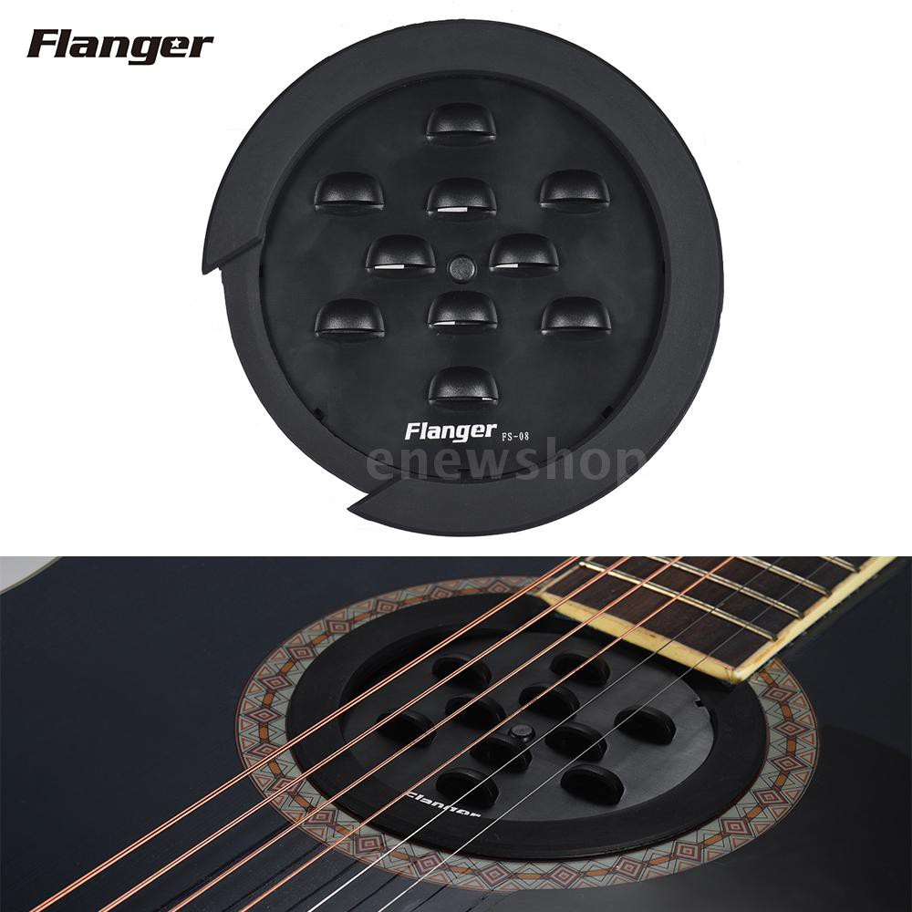 Flanger FS-08 Guitar Soundhole Sound Hole Cover Block Feedback Buffer Black for EQ Acoustic Folk Guitars