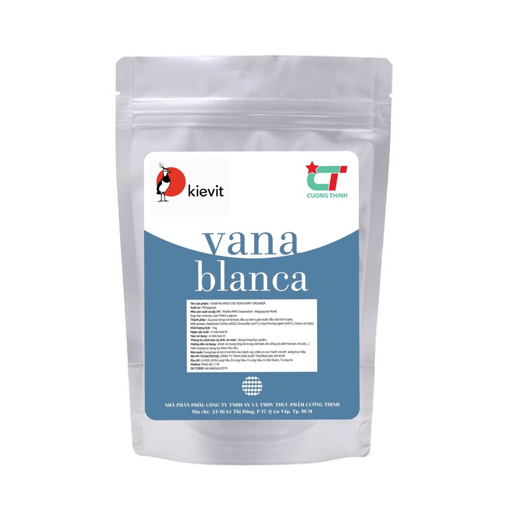 Bột kem béo Indo Kievit Vanablanca gói 1kg