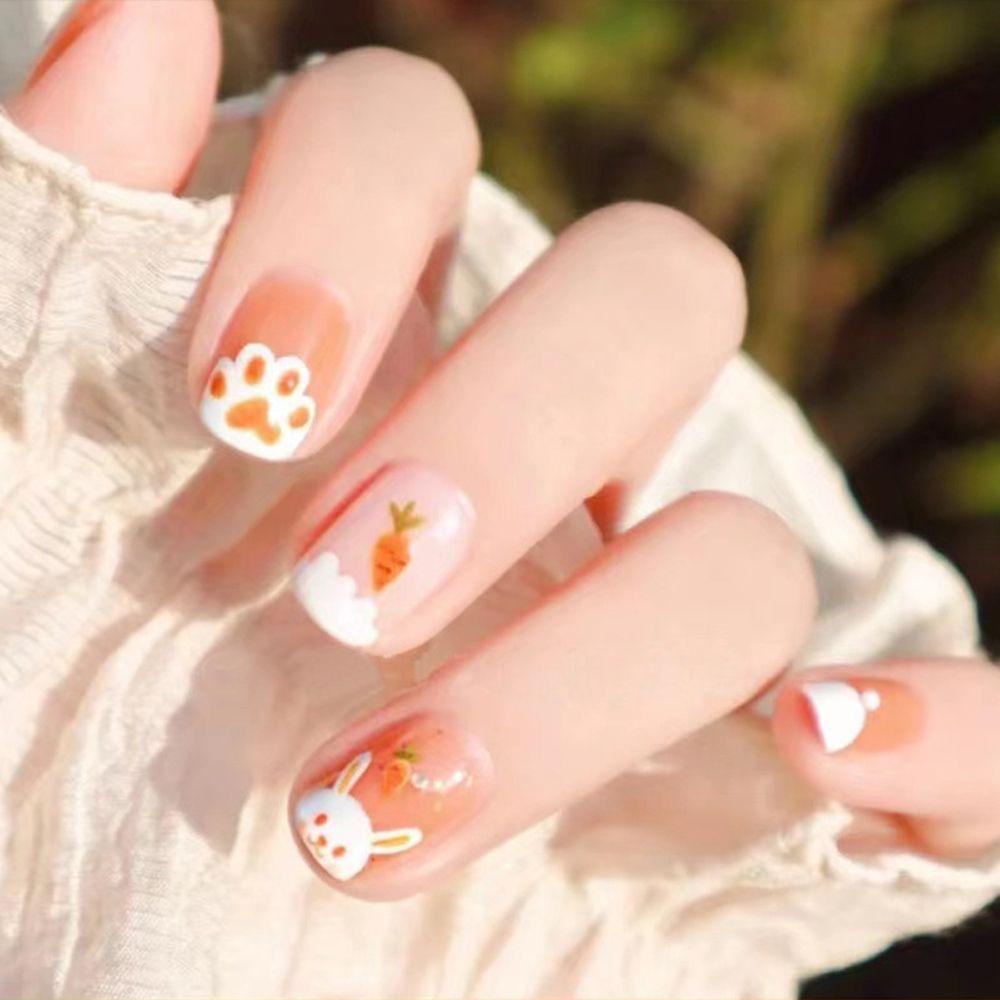 Nhãn Dán Trang Trí Móng Tay Hình Thỏ Hoạt Hình Đáng Yêu