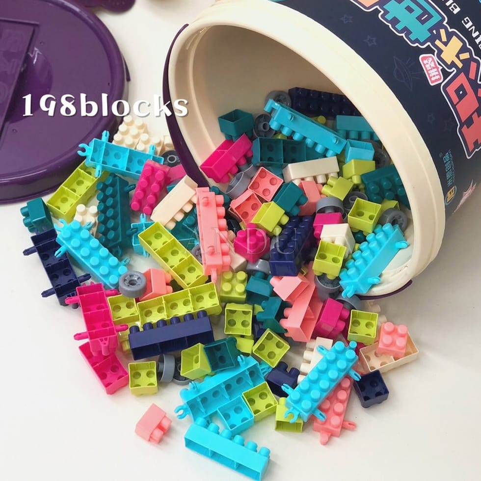 Đồ Chơi Trẻ Em Thông Minh, Xô LeGo 198 Chi Tiết Siêu Rẻ, Đồ Chơi Lắp Ráp Cho Trẻ