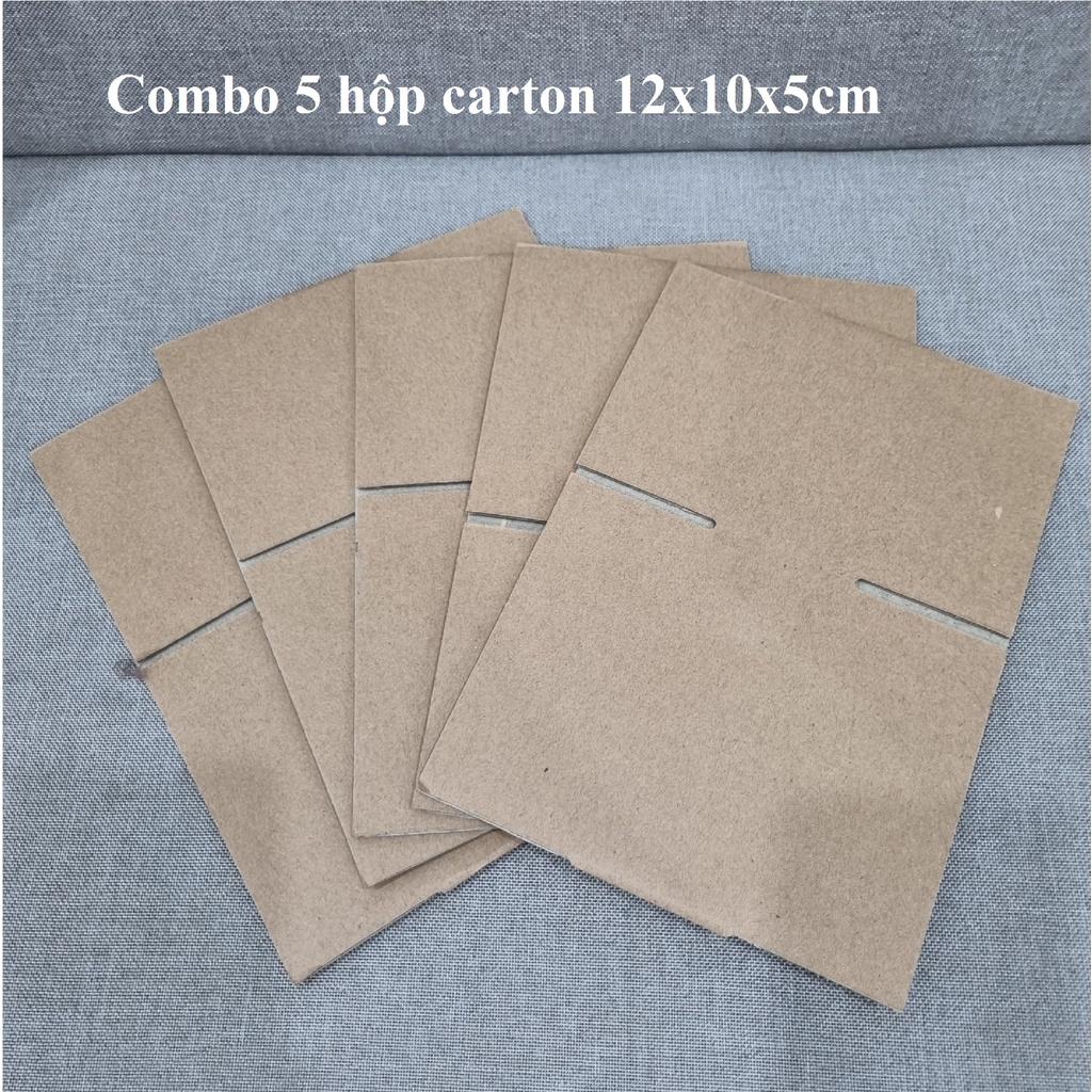 [size 12x10x5cm] Hộp carton gói hàng - Combo 5 hộp