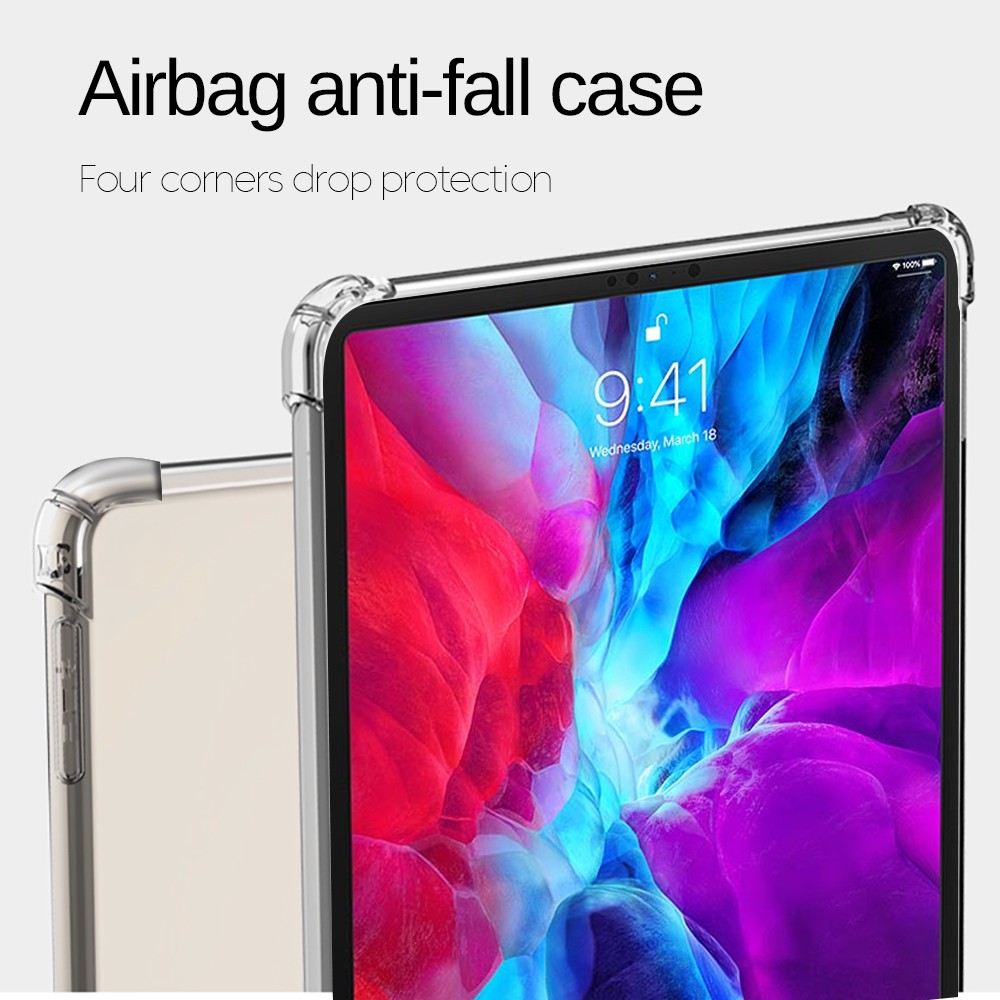 Ốp lưng silicone TPU siêu mỏng trong suốt cho iPad Pro 11 12.9 10.5" 2020 Mini 1 2 3 4 5 Air 2 iPad 2 3 4