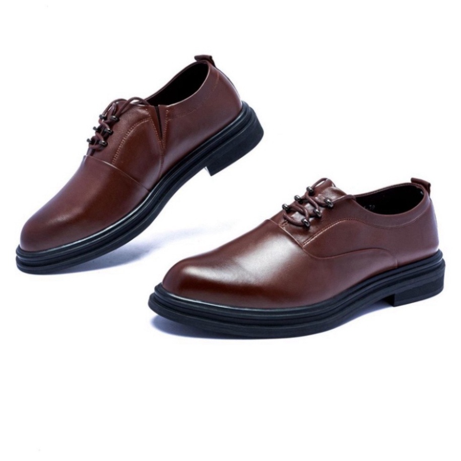 Giày Derby Nam công sở tăng chiều cao da bò nhập khẩu CK041