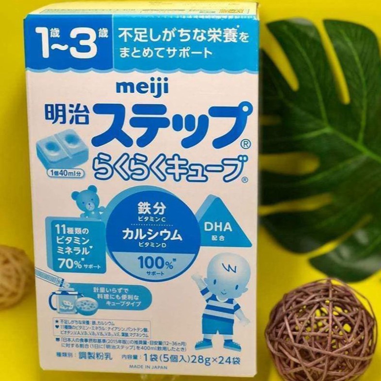 Sữa Meiji thanh, sữa công thức pha sẵn cho bé Nhật Bản 24 thanh 648g