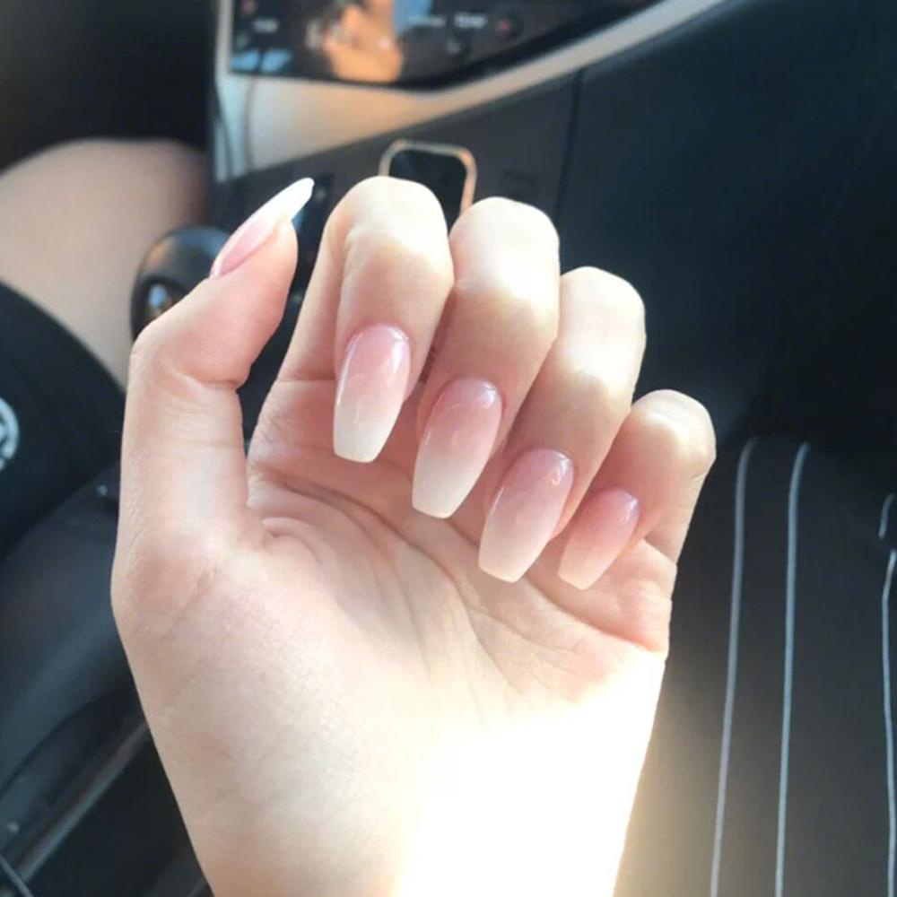Bộ 24 Móng Tay Giả Múa Ba Lê Che Phủ Toàn Diện Có Thể Tháo Rời