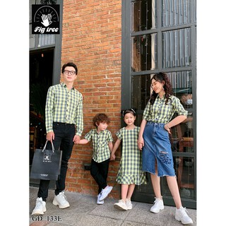 Set áo gia đình caro siêu đẹp mã smc133E
