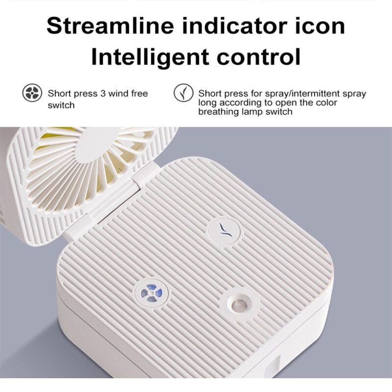 Quạt Mini Phun Sương Để Bàn Magic Cube 3 Chế Độ Mát, Kiêm Đèn Ngủ Gấp Gọn Siêu Tiện Dụng, Bảo Hành 12 Tháng | BigBuy360 - bigbuy360.vn