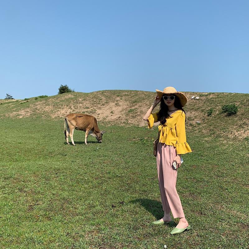 Dép Muller Mũi Nhọn Đế Bằng Thời Trang Mùa Hè 2020 Cho Nữ