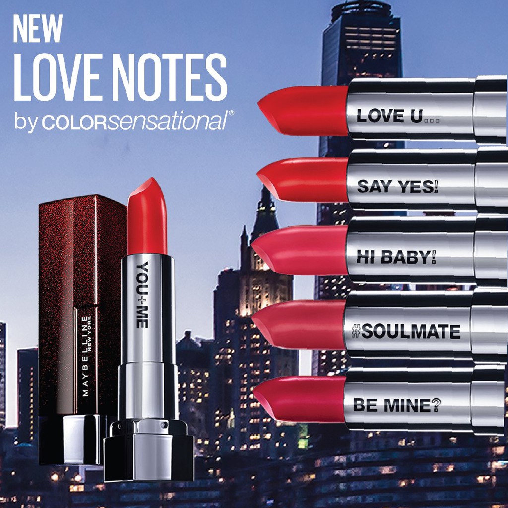 Son Lì Mịn Môi Phiên Bản Giới Hạn Love Notes Maybelline Color Sensational Love Notes Lipstick 3.9g