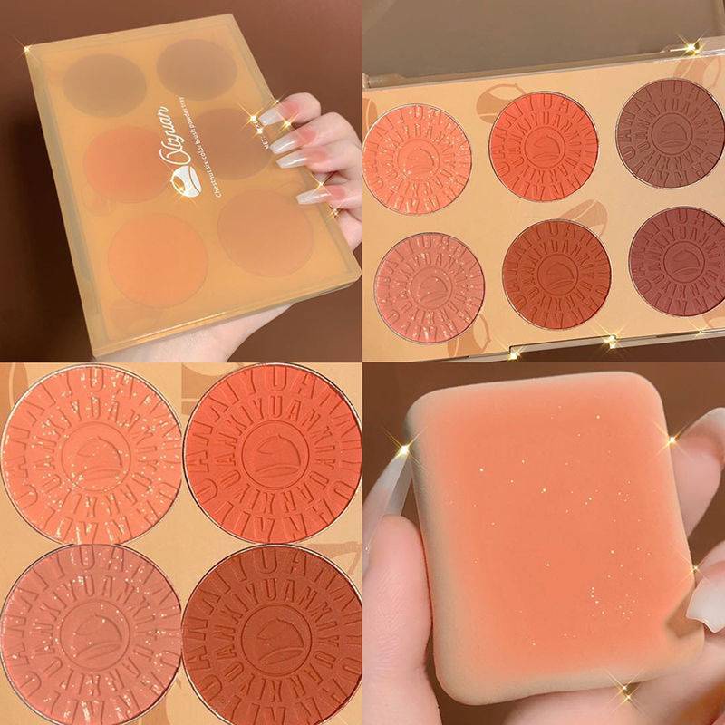 [Hàng mới về] Bảng phấn má hồng sáu tông màu trang điểm tự nhiên dành cho nữ | BigBuy360 - bigbuy360.vn