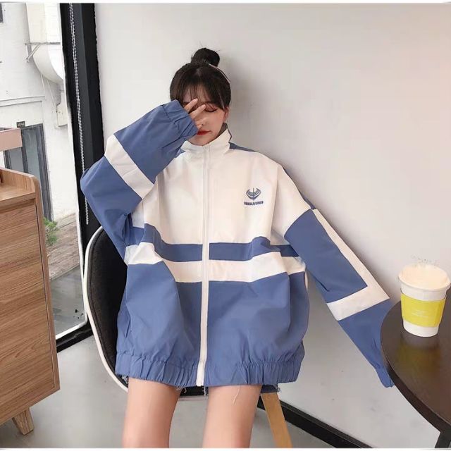 (sẵn đen L) Áo khoác gió 2 màu hàng ulzzang
