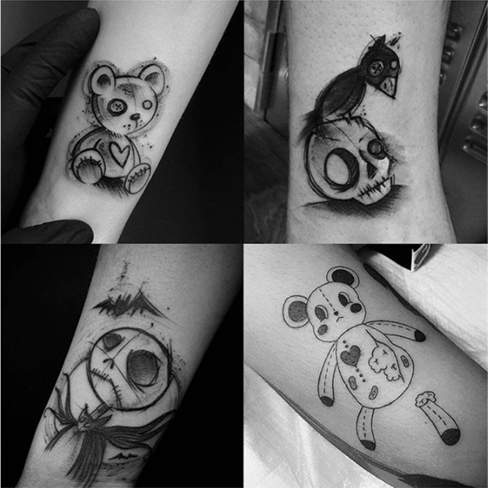 【SIYA Magic Tattoo】Bộ 35 miếng dán Hình Xăm Dán Chống Nước Lâu Trôi Họa Tiết Cô Gái Nhật Bản Dễ Thương 6cm x 8cm