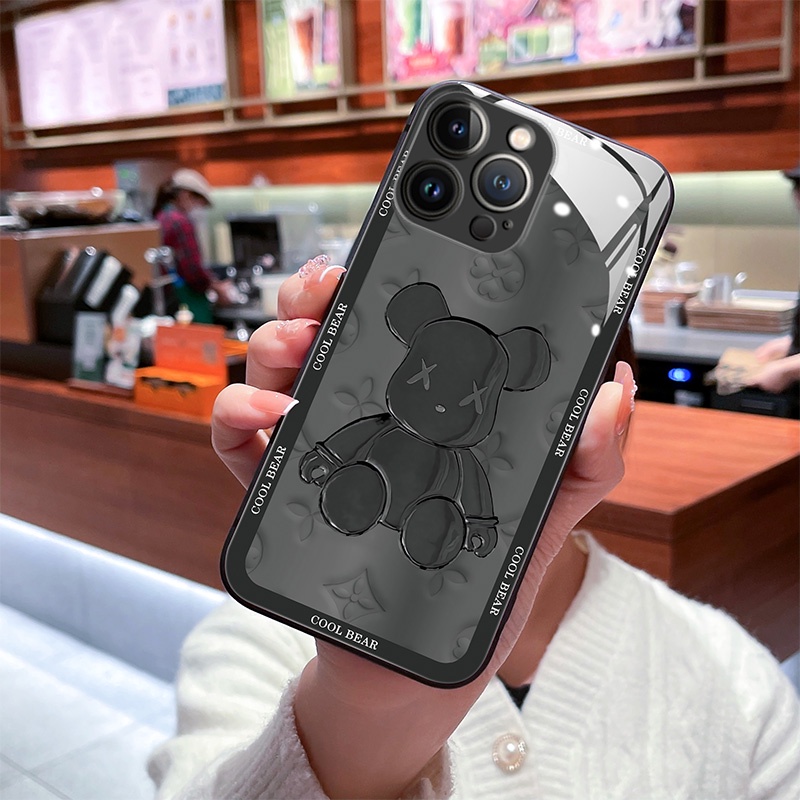 Ốp Điện Thoại In Hình Hoa / Gấu / Báo Thời Trang Cho iPhone 14 13 12 11 Pro Max X XS XR 8 7 6 Plus