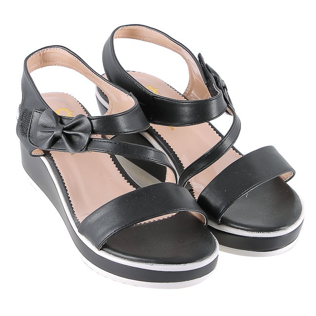 Giày sandal nữ Huy Hoàng màu đen HP7927