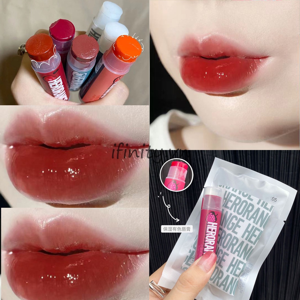 [Hàng mới về] Son dưỡng môi Herorange chiết xuất trái cây màu son 3D độc đáo