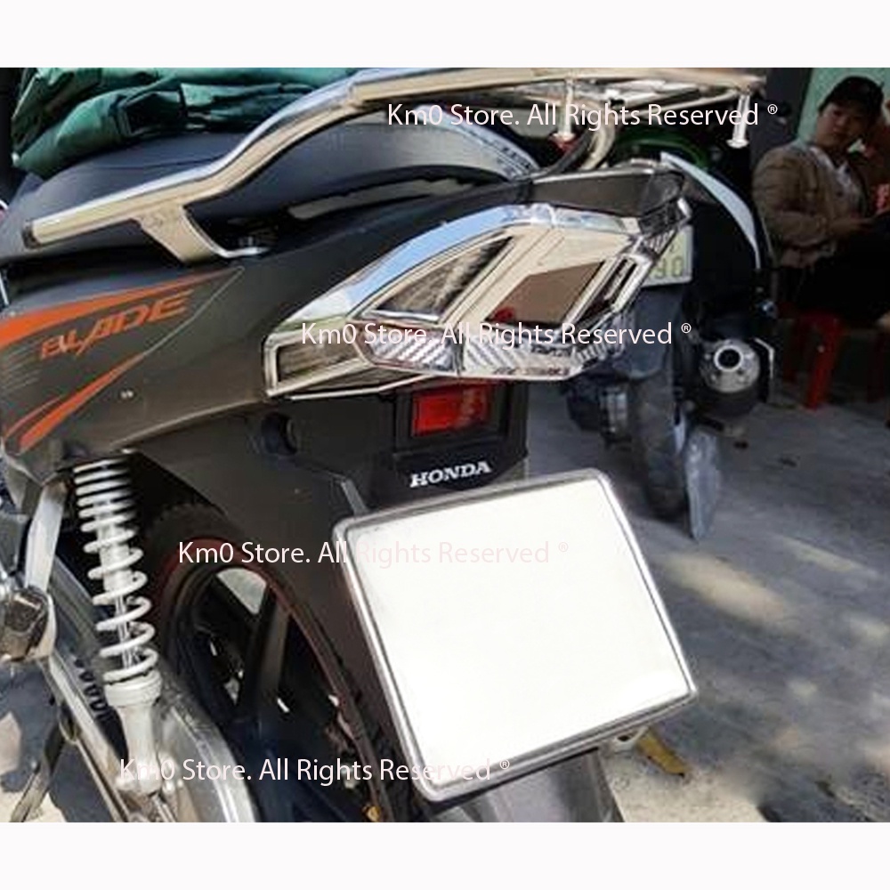 Bộ Ốp Chụp Lái & Xi Nhan Sau WAVE BLADE Nhựa Xi