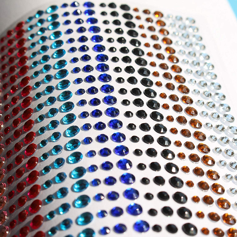 Hình dán đá kim cương hạt đơn bằng acrylic bảo vệ môi trường tự trang trí cơ thể đa dụng