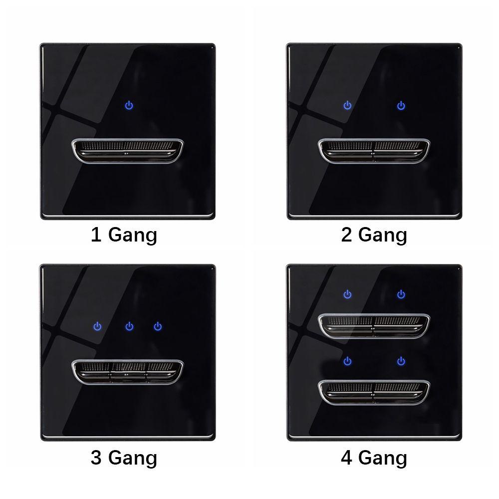 Công Tắc Đèn Gắn Tường 86 * 86mm 1 / 2 / 3 / 4 Gang 1 Chiều