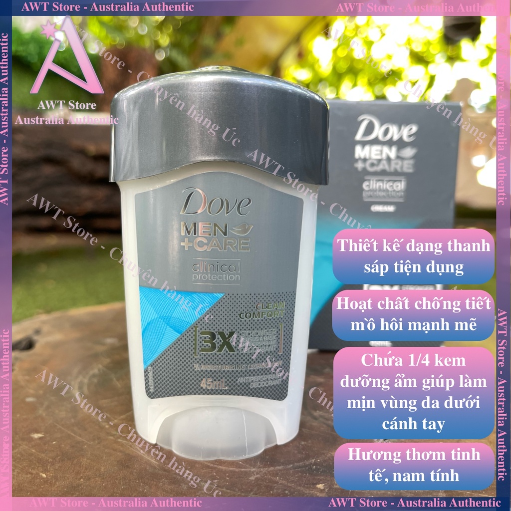 Lăn nách dạng sáp khử mùi Dove cho nam, nữ Antiperspirant Deodorant Fresh Touch Cream 40g, 45g