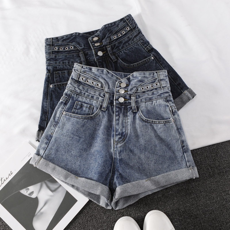 Quần Sooc Bò Nữ - Quần Đùi Nữ - Quần bò nữ sexy - Quần đùi Jeans nữ cá tính Cạp Cao | BigBuy360 - bigbuy360.vn
