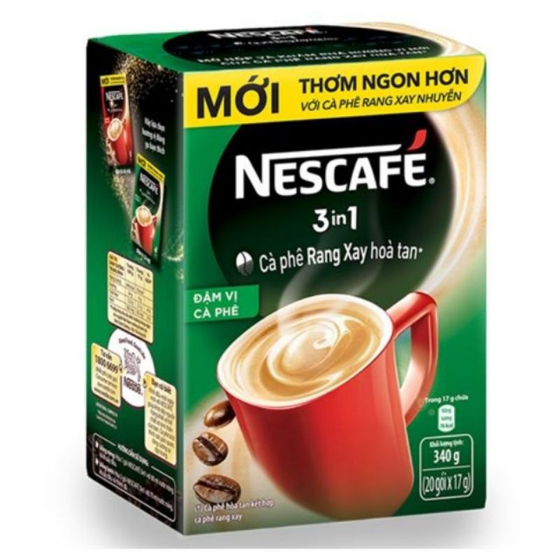 Cà phê rang xay hoà tan 3 in 1 Nescafe 340g