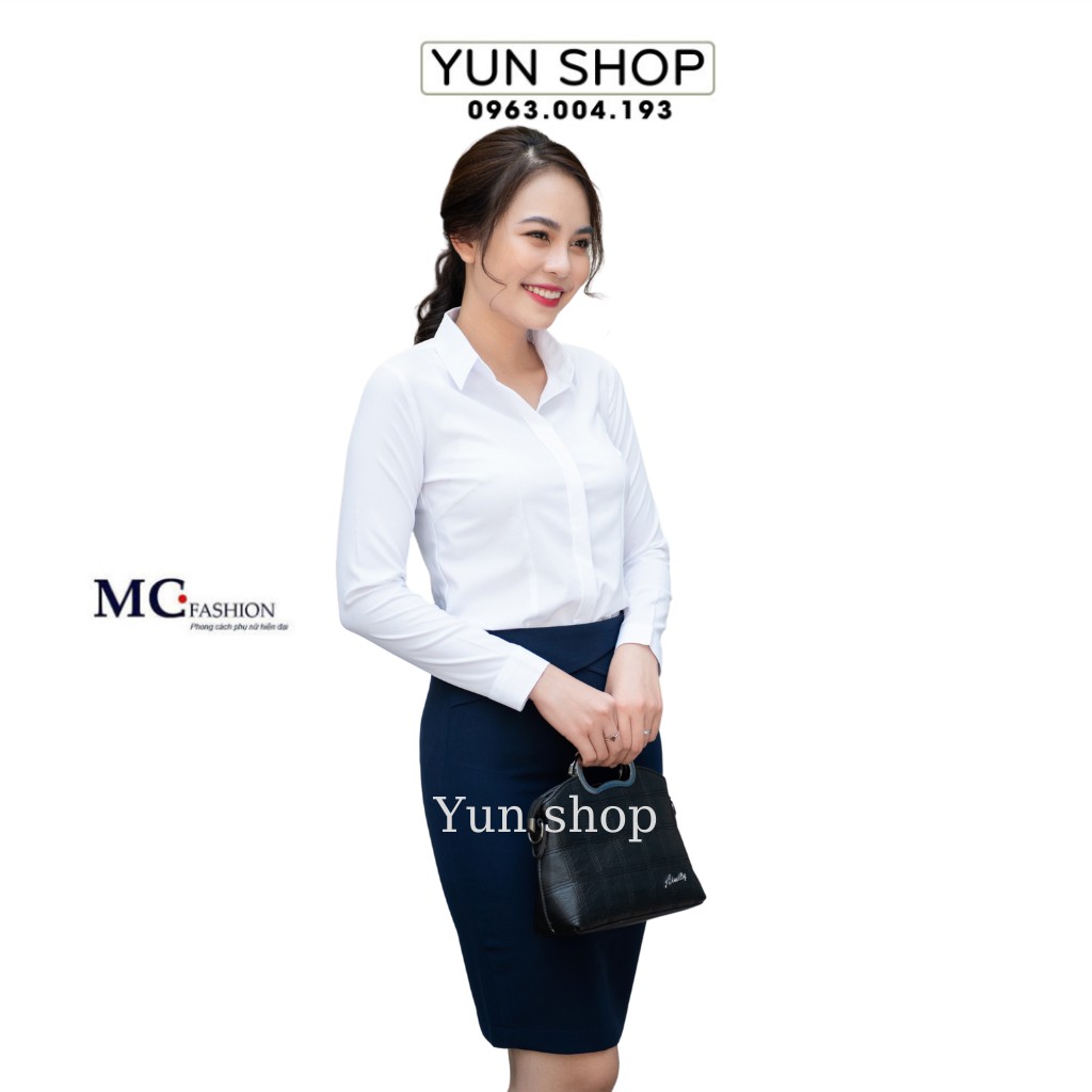 Áo Sơ Mi Nữ Dài Tay - MC Fashion A0074 Màu Trắng