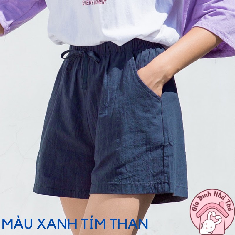 (50-63kg) Quần đùi đũi cho nữ với 8 màu sắc freesize