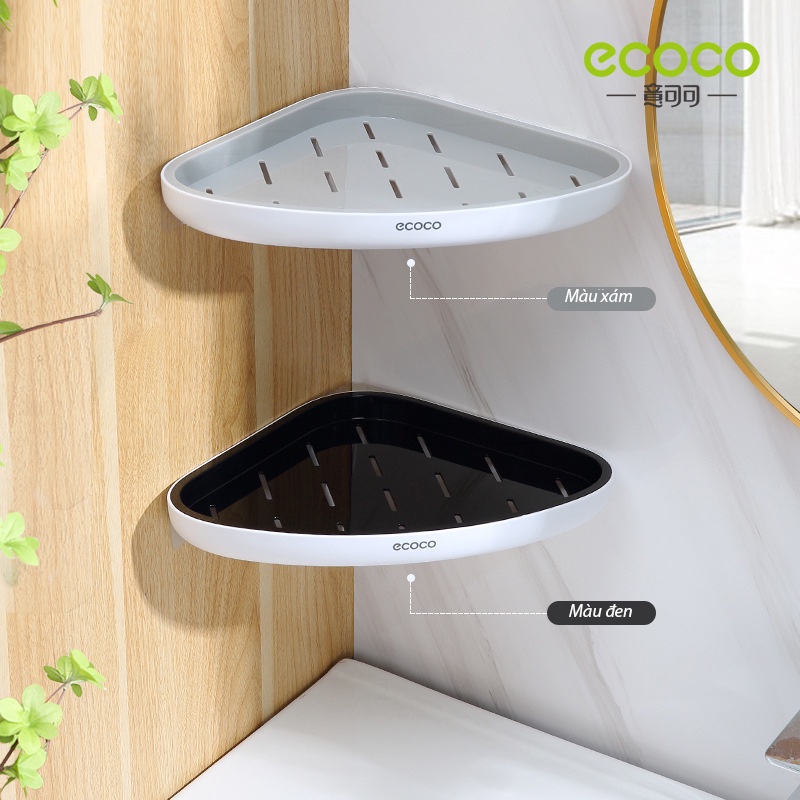 Kệ Góc Tường Đa Năng ECOCO E2030 - Phù Hợp Sủ Dụng Ở Phòng Tắm, Nhà Bếp - Dán Tường Siêu Chắc - Hàng Cao Cấp