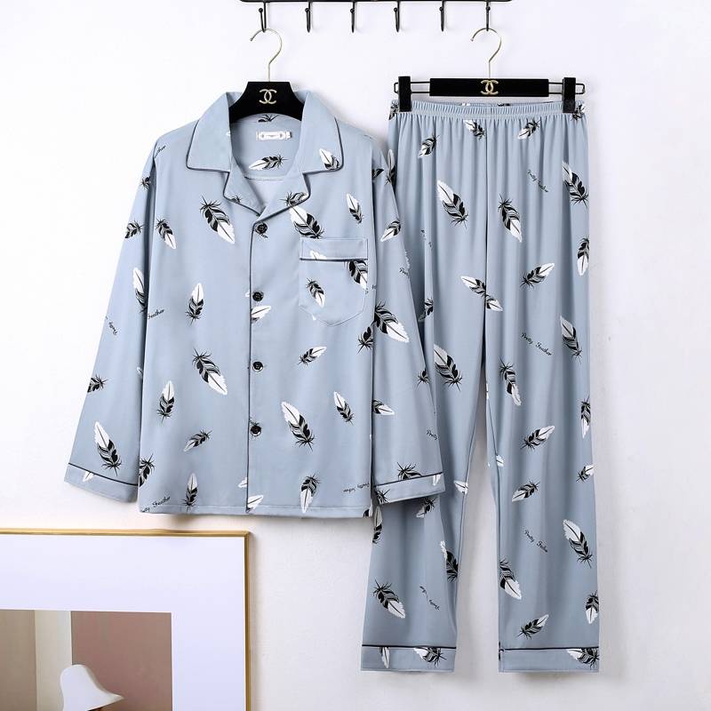 Đồ ngủ pijama cao cấp tay áo dài phù hợp với bốn mùa thời trang cho nam
