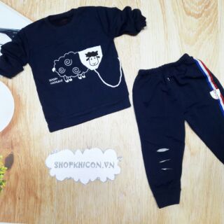 Combo 5 bộ da cá cho bé trai size số 5