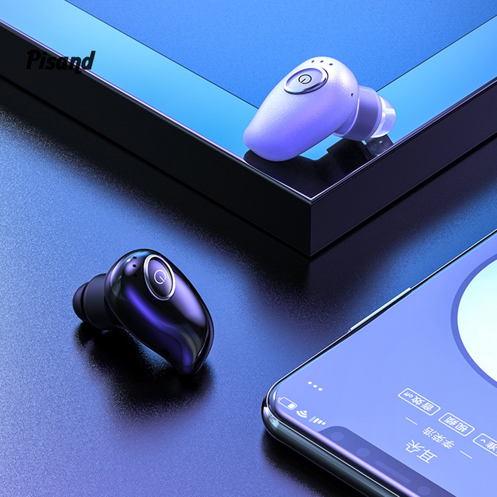 pu Mini Bluetooth 5.0 Noise Reduction Hands-free In-Ear Wireless Earphone Earbud